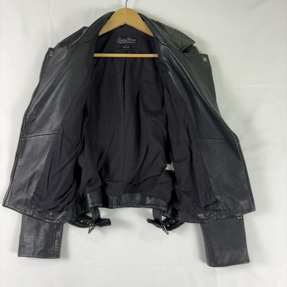 Lucky Brand Black Leather Jacket - Picture 3 of 6